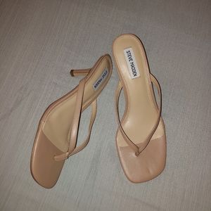 Nude Steve Madden Thong kitten heels